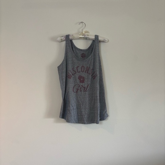 Home Free Tops - Gray “Wisconsin Girl” Tank Top